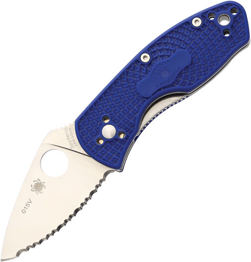 SPYDERCO - Ambitious Linerlock Blue Serrated - CPM S35VN - FRN Handle - SC148SBL