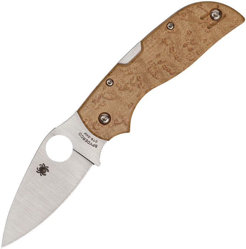 SPYDERCO - Chapparal Lockback - SC152WDP - CTS-XHP Stainless - Birds Eye Maple