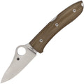 SPYDERCO - SpyOpera Lockback Brown Micarta - Bohler M390