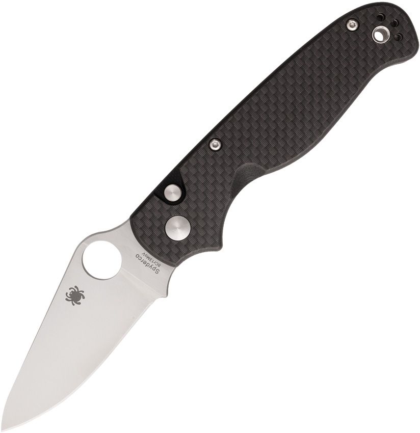 SPYDERCO - ButtonUP Button Lock - Carbon Fiber - 8Cr13MoV
