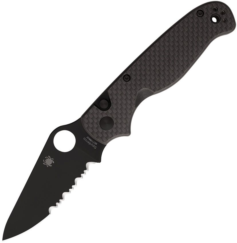 SPYDERCO - ButtonUp Button Lock Black Carbon Fiber/G10 - 8Cr13MoV