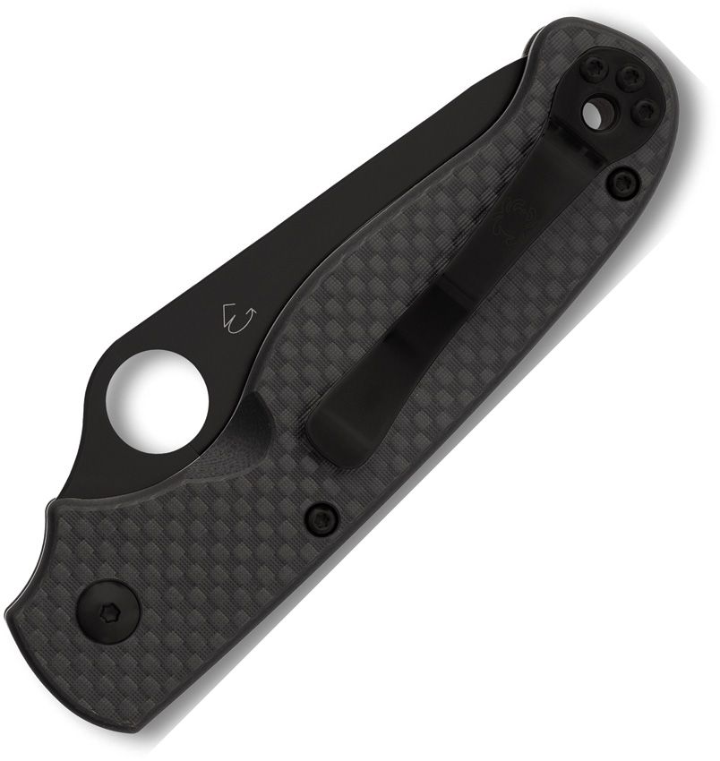 SPYDERCO - ButtonUp Button Lock Black Carbon Fiber/G10 - 8Cr13MoV