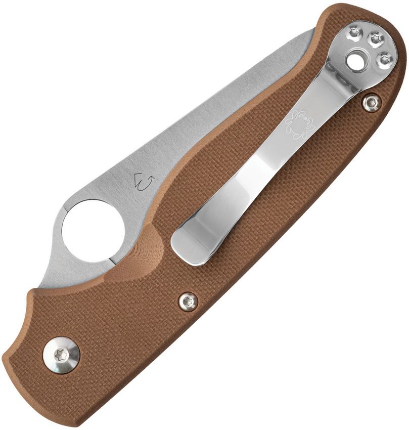 SPYDERCO - ButtonUp Button Lock Brown G10 - 8Cr13MoV