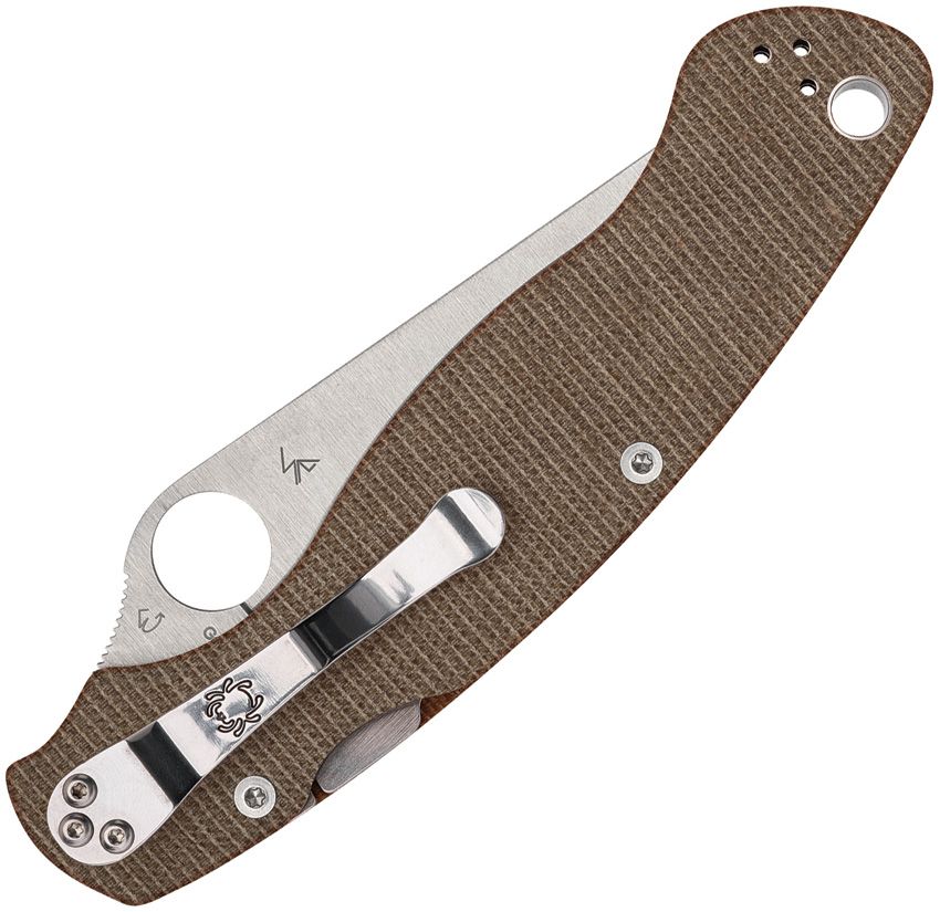SPYDERCO - Military 2 Compression Lock Brown Micarta - CPM Cru-Wear