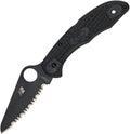 SPYDERCO - Salt 2 Lockback Black - Serrated - H2 Steel