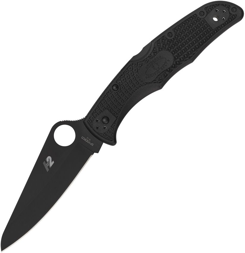 SPYDERCO - Pacific Salt 2 Lockback Black - H2 Steel