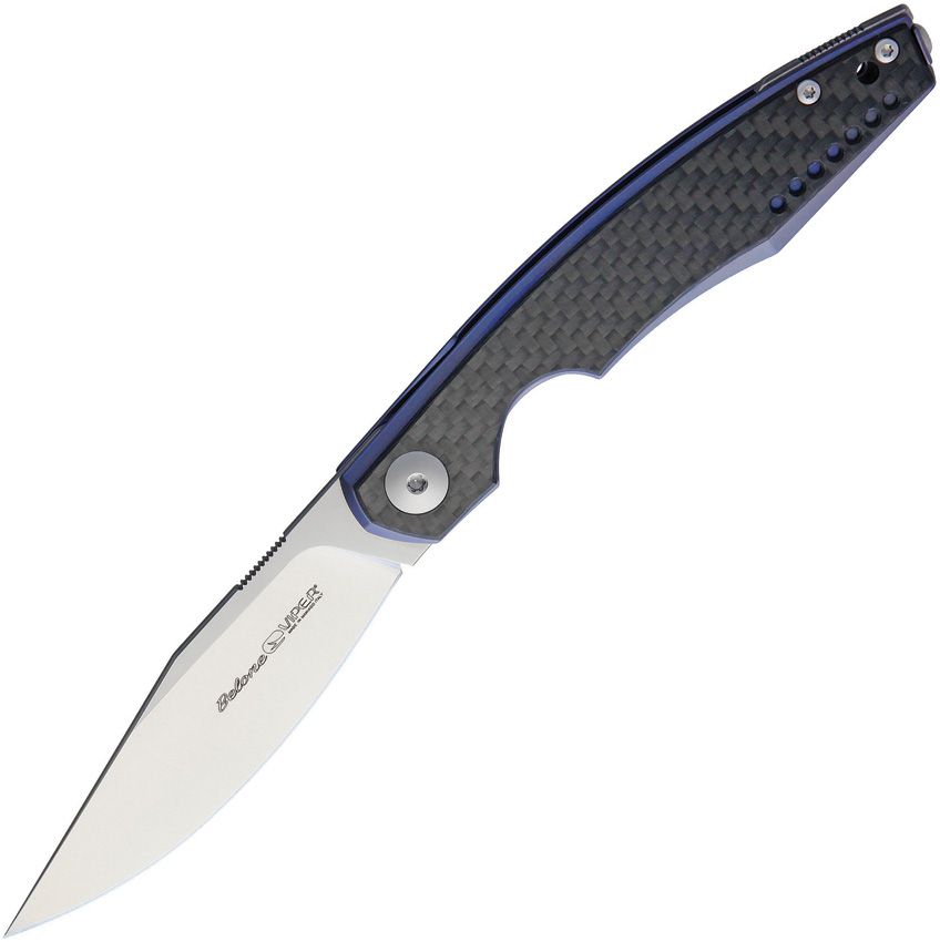 VIPER - Belone Linerlock Blue CF M390 Bohler Carbon Fiber