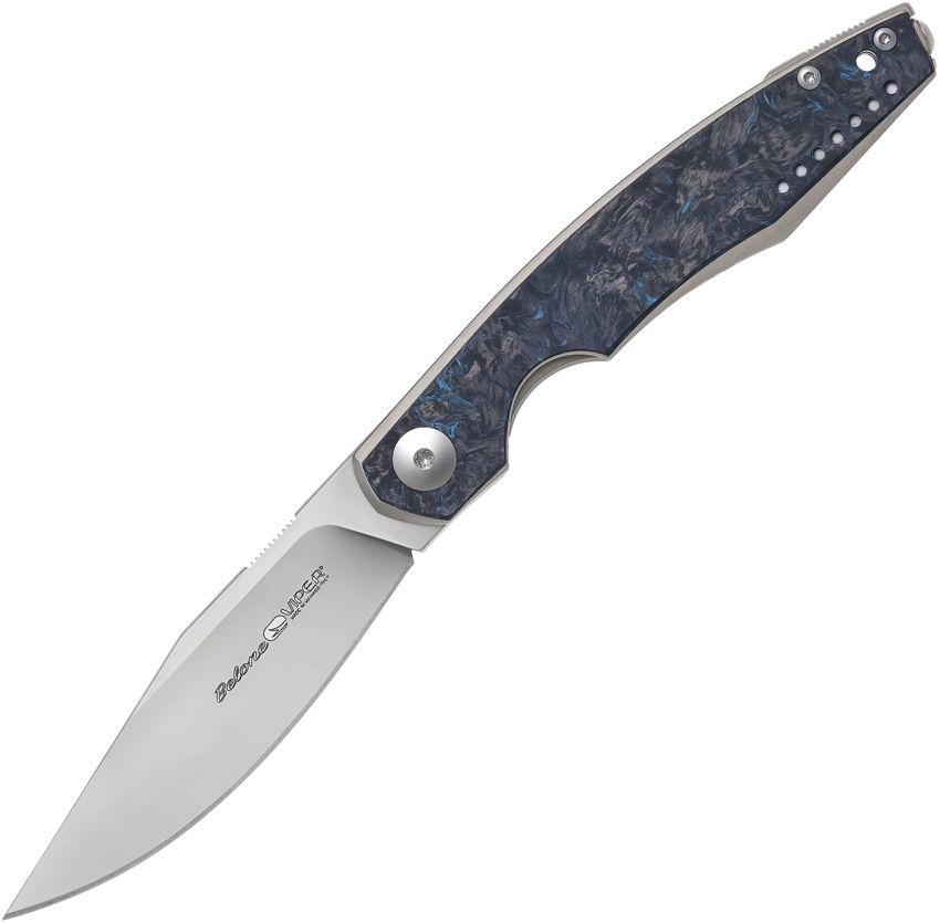 VIPER - Belone Linerlock Blue CF M390 Bohler Carbon Fiber