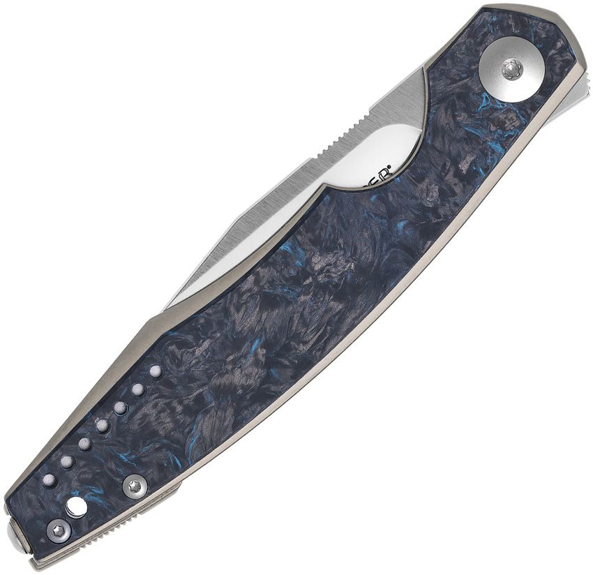 VIPER - Belone Linerlock Blue CF M390 Bohler Carbon Fiber