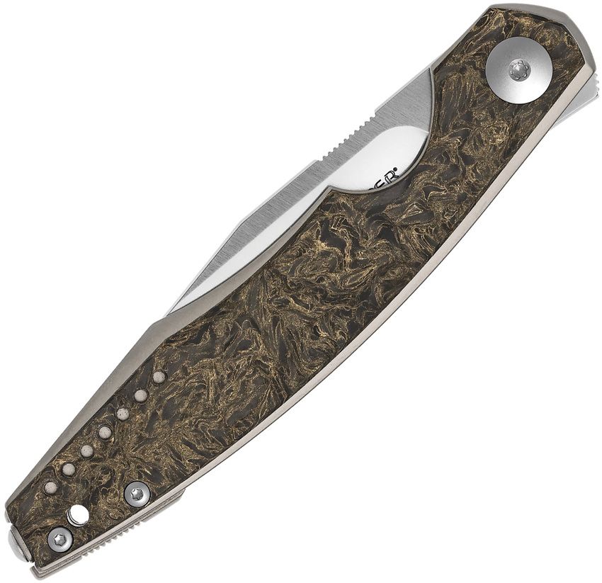 VIPER - Belone Linerlock Gold M390 Bohler Carbon Fiber Titanium