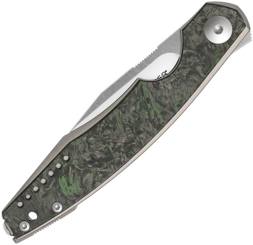VIPER - Belone Linerlock Green M390 Bohler Carbon Fiber Titanium