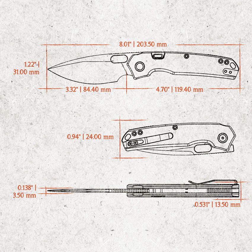 VOSTEED - Psyop Top Linerlock - Natural Micarta - Elmax Steel - 10