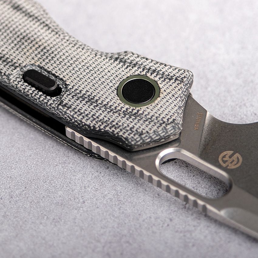 VOSTEED - Psyop Top Linerlock - Black Micarta - Elmax Steel - 10