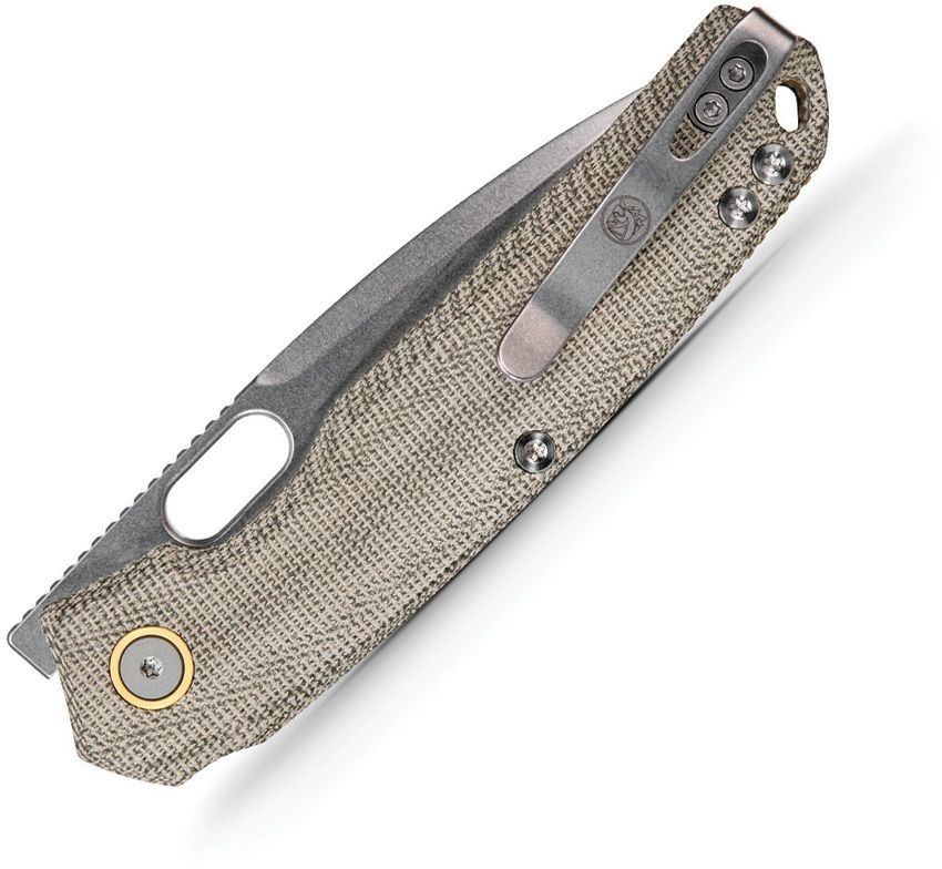 VOSTEED - Psyop Top Linerlock - Green Micarta - Elmax Steel - 10