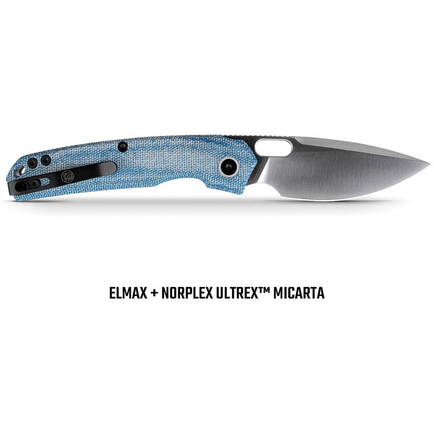 VOSTEED - Psyop Top Linerlock - Blue Micarta - Elmax Steel - 10