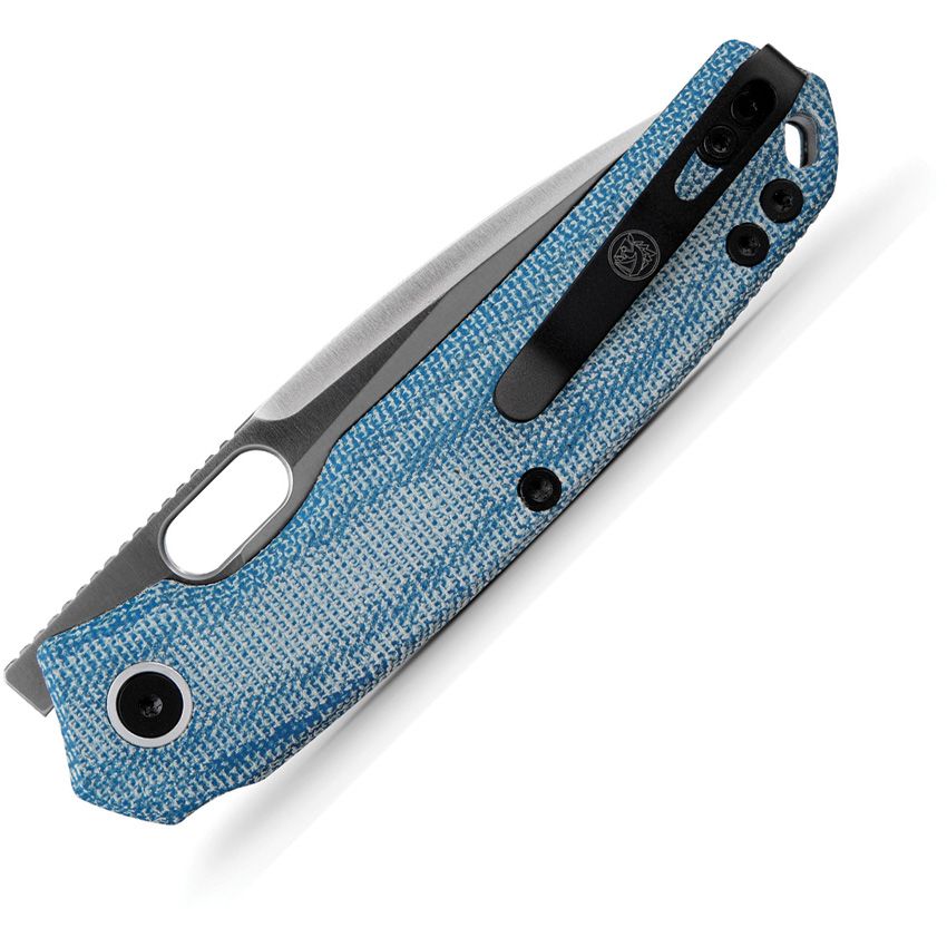 VOSTEED - Psyop Top Linerlock - Blue Micarta - Elmax Steel - 10