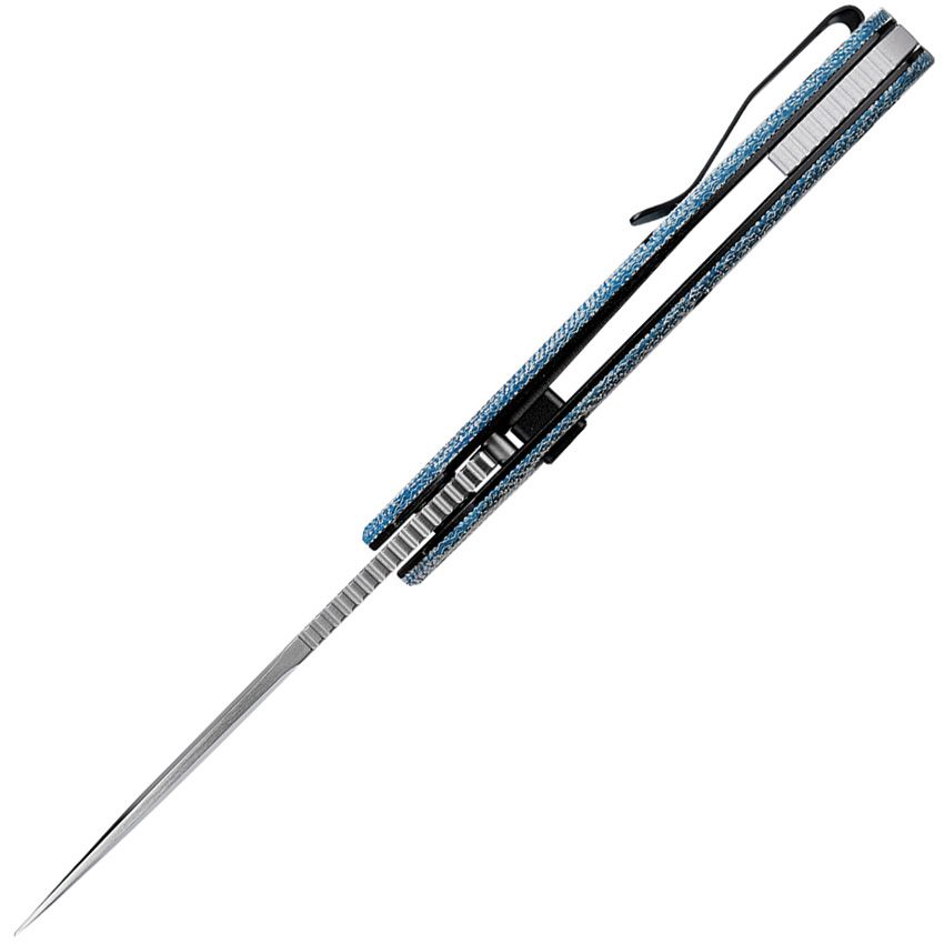 VOSTEED - Psyop Top Linerlock - Blue Micarta - Elmax Steel - 10