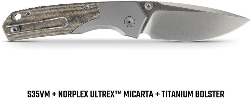VOSTEED - Psyop 299 Top Linerlock - Green Micarta - S35VN - 15