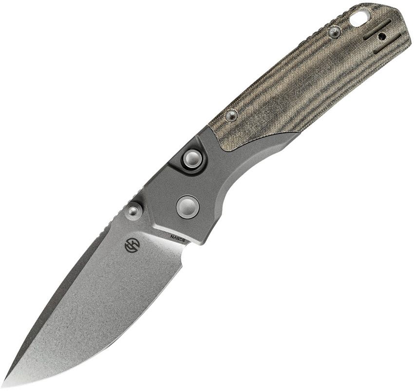 VOSTEED - Psyop 299 Top Linerlock - Green Micarta - S35VN - 15