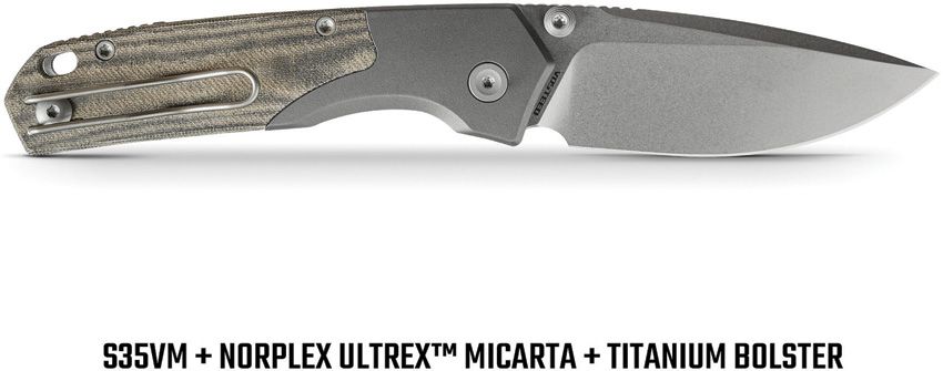 VOSTEED - Psyop 299 Top Linerlock - Green Micarta - S35VN - 15