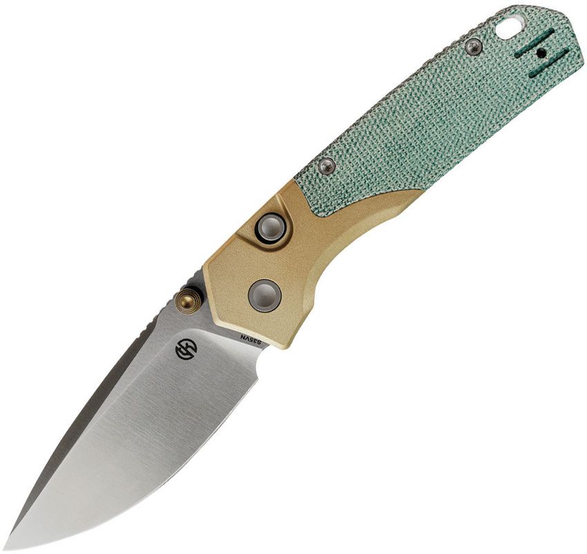 VOSTEED - Psyop 299 Top Linerlock - Teal Micarta - S35VN - 15