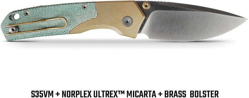 VOSTEED - Psyop 299 Top Linerlock - Teal Micarta - S35VN - 15