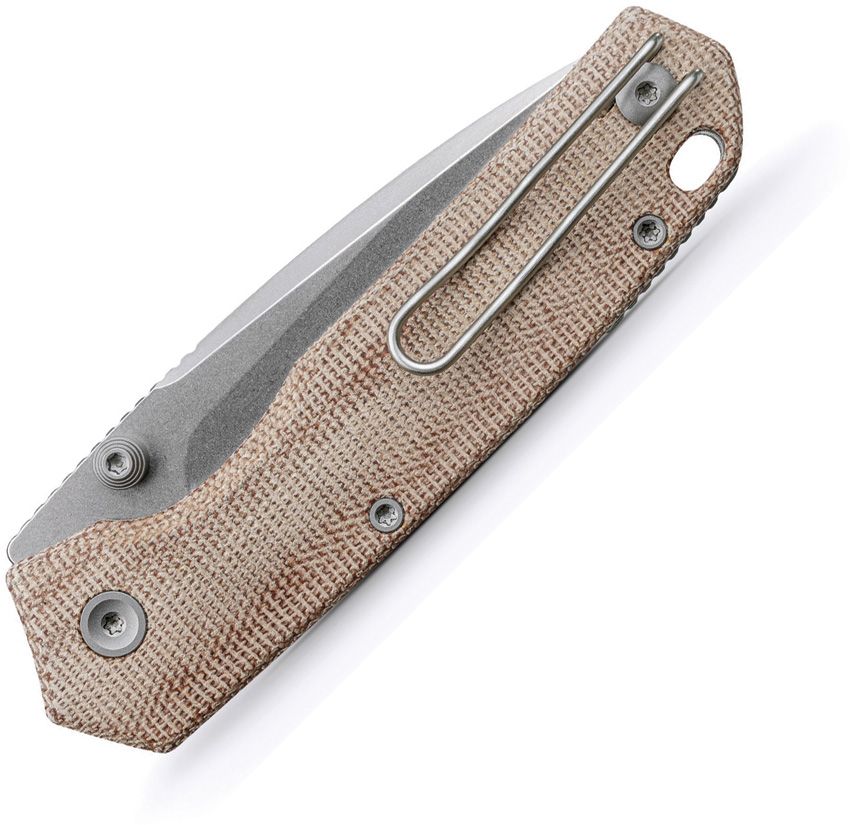 VOSTEED - Psyop 299 Top Linerlock - Brown Micarta - S35VN - 15