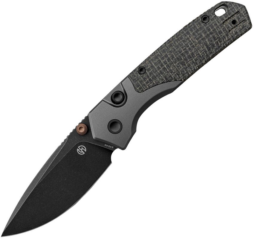 VOSTEED - Psyop 299 Top Linerlock - Black Micarta - S35VN - 15