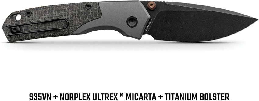VOSTEED - Psyop 299 Top Linerlock - Black Micarta - S35VN - 15