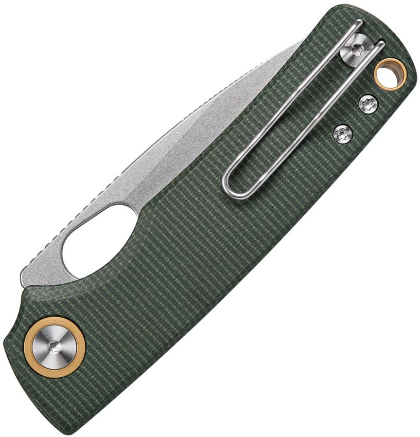 VOSTEED - Porcupine Top Linerlock - 14C28N Sandvik - Micarta Green - 10