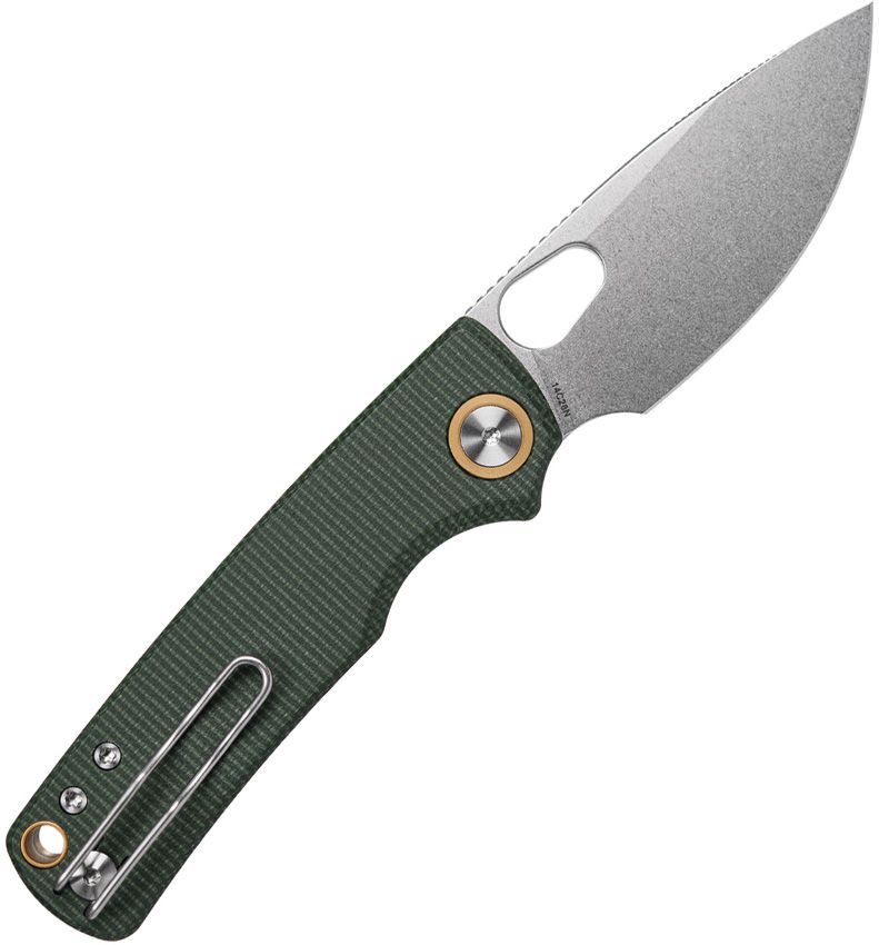 VOSTEED - Porcupine Top Linerlock - 14C28N Sandvik - Micarta Green - 10