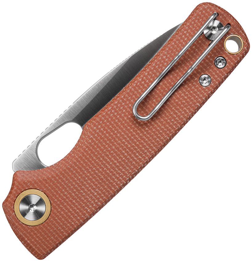 VOSTEED - Porcupine Top Linerlock - 14C28N Sandvik - Brown Micarta - 10