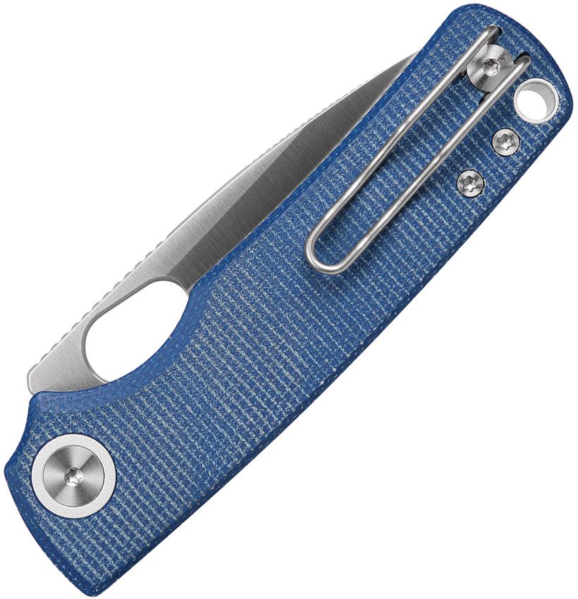 VOSTEED - Porcupine Top Linerlock - 14C28N Sandvik - Blue Micarta - 10