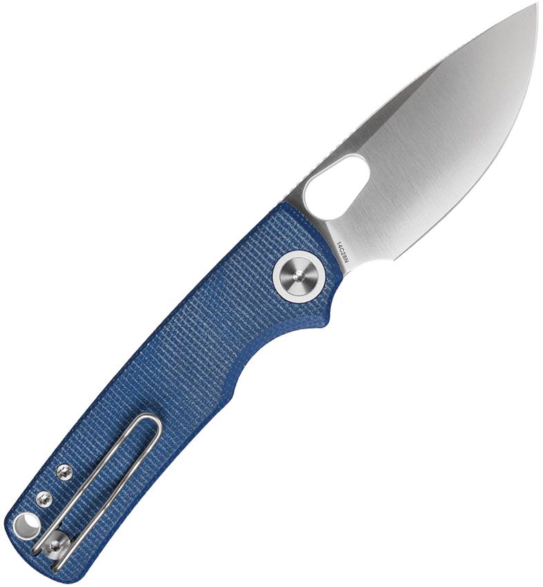 VOSTEED - Porcupine Top Linerlock - 14C28N Sandvik - Blue Micarta - 10