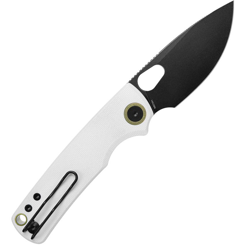 VOSTEED - Porcupine Top Linerlock - 14C28N Sandvik - White G10 - 10