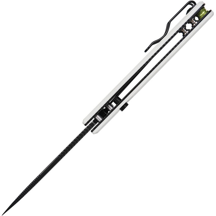 VOSTEED - Porcupine Top Linerlock - 14C28N Sandvik - White G10 - 10