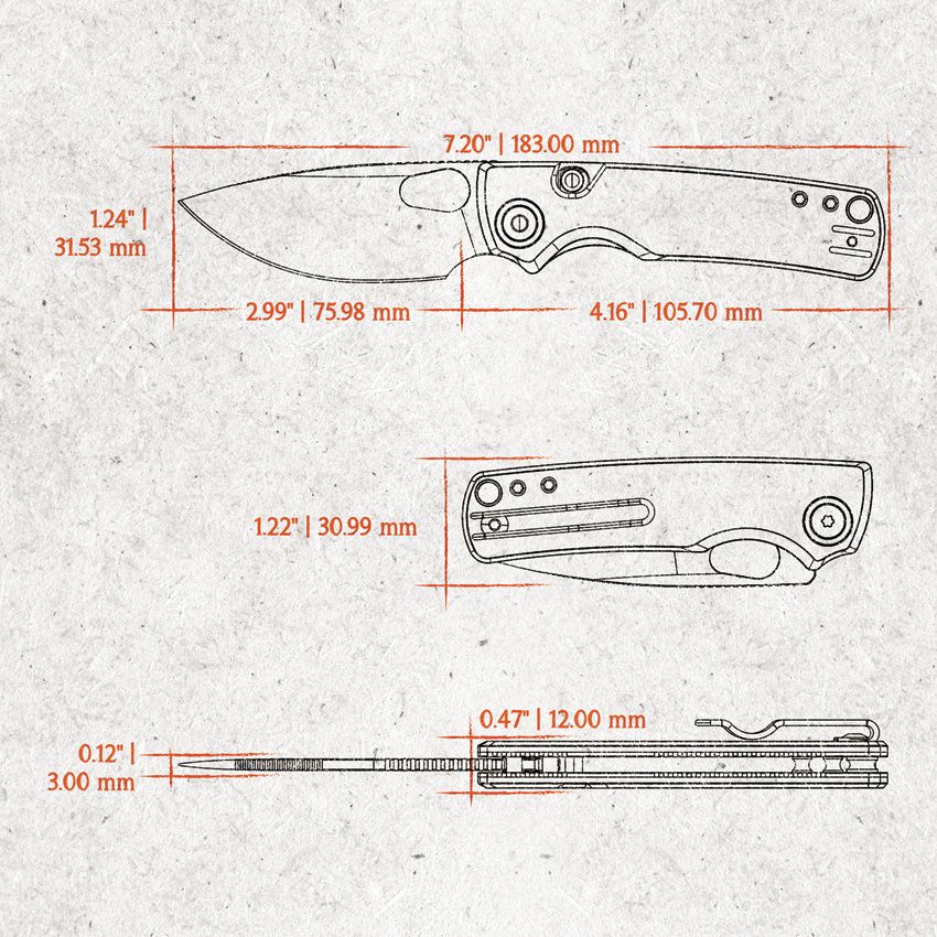 VOSTEED - Porcupine Top Linerlock - 14C28N Sandvik - White G10 - 10