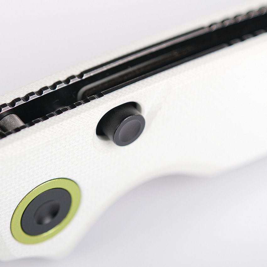 VOSTEED - Porcupine Top Linerlock - 14C28N Sandvik - White G10 - 10