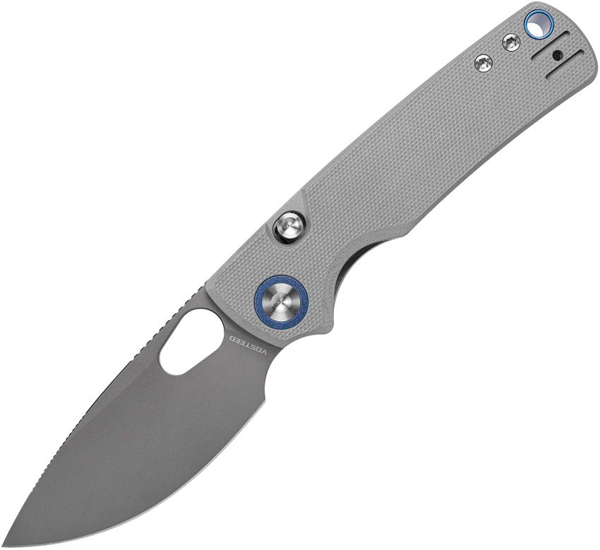 VOSTEED - Porcupine Top Linerlock - 14C28N Sandvik - Gray G10 - 10