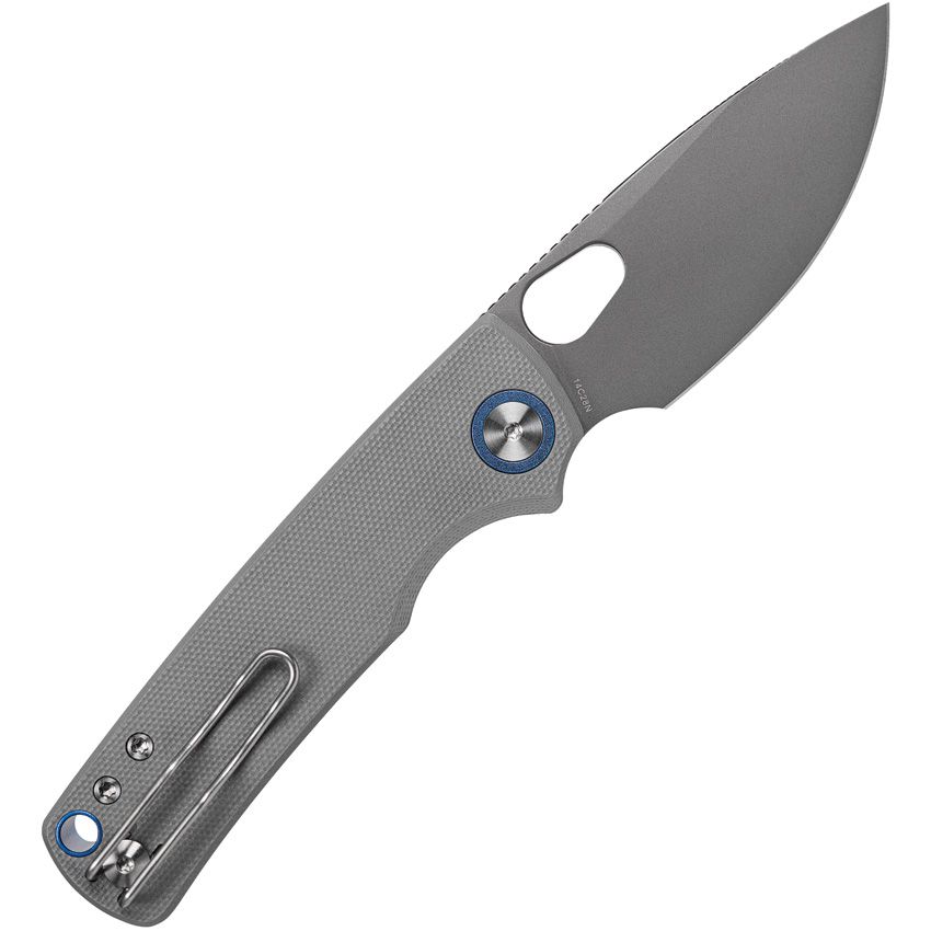 VOSTEED - Porcupine Top Linerlock - 14C28N Sandvik - Gray G10 - 10