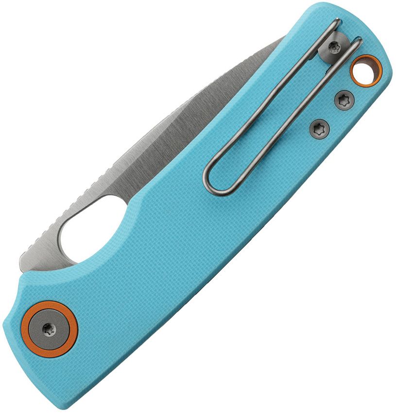 VOSTEED - Porcupine Top Linerlock - 14C28N Sandvik - Sky Blue G10 - 10