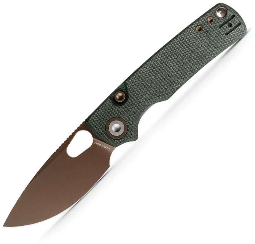 VOSTEED - Porcupine Top Linerlock - 14C28N Sandvik - Micarta Green - 10