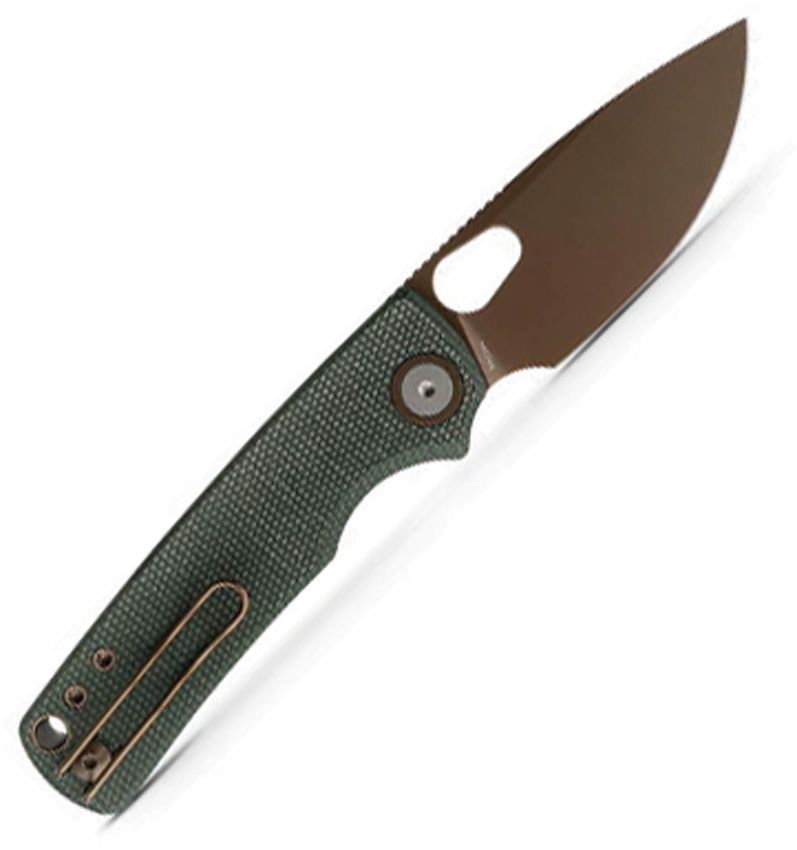 VOSTEED - Porcupine Top Linerlock - 14C28N Sandvik - Micarta Green - 10