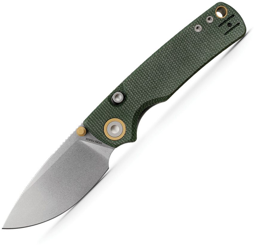 VOSTEED - Porcupine Top Linerlock - 14C28N Sandvik - Micarta Green - 10