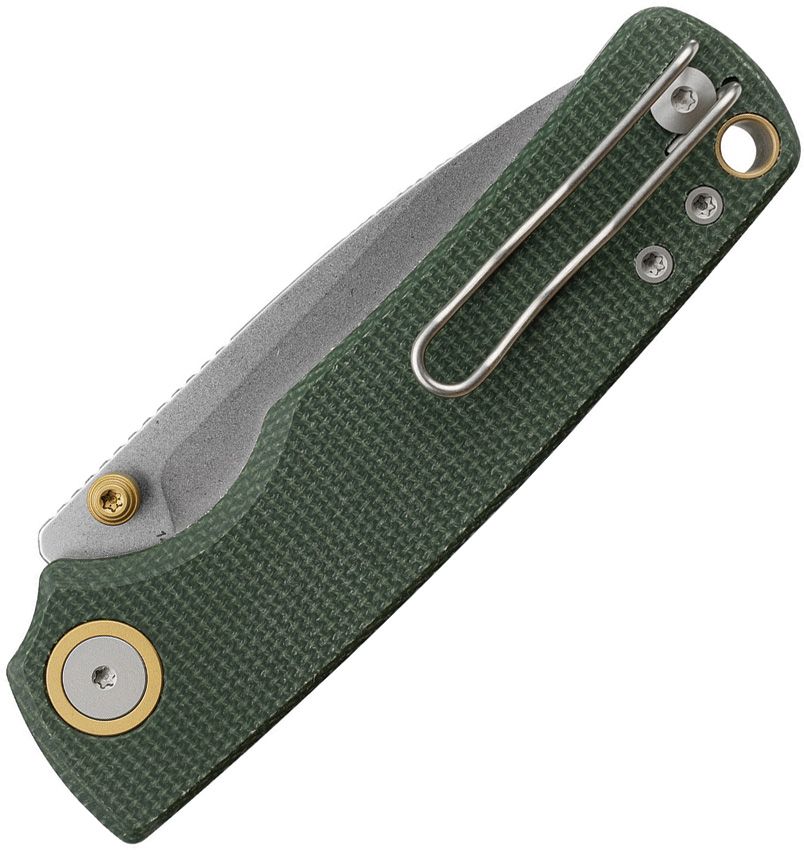 VOSTEED - Porcupine Top Linerlock - 14C28N Sandvik - Micarta Green - 10