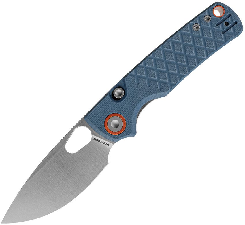 VOSTEED - Porcupine Top Linerlock - 14C28N Sandvik - Blue G10 - 10