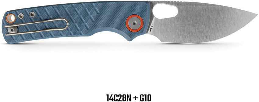 VOSTEED - Porcupine Top Linerlock - 14C28N Sandvik - Blue G10 - 10