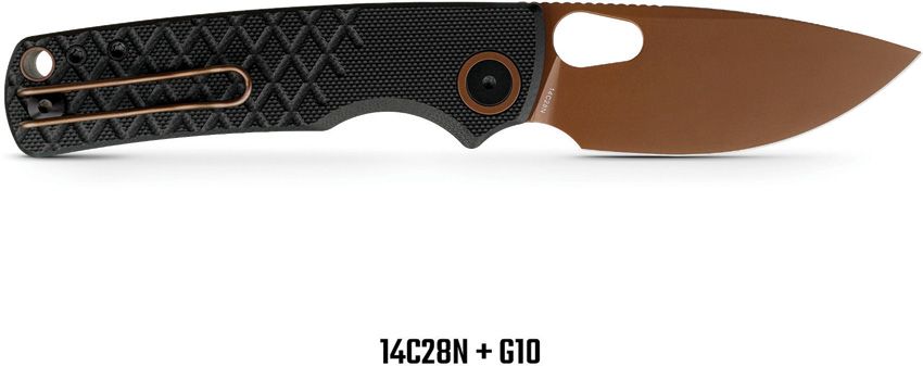 VOSTEED - Porcupine Top Linerlock - 14C28N Sandvik - Black G10 - 10