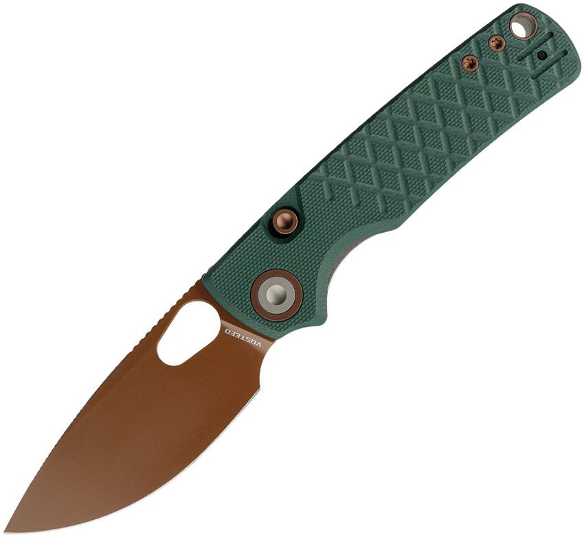 VOSTEED - Porcupine Top Linerlock - 14C28N Sandvik - Green G10 - 10