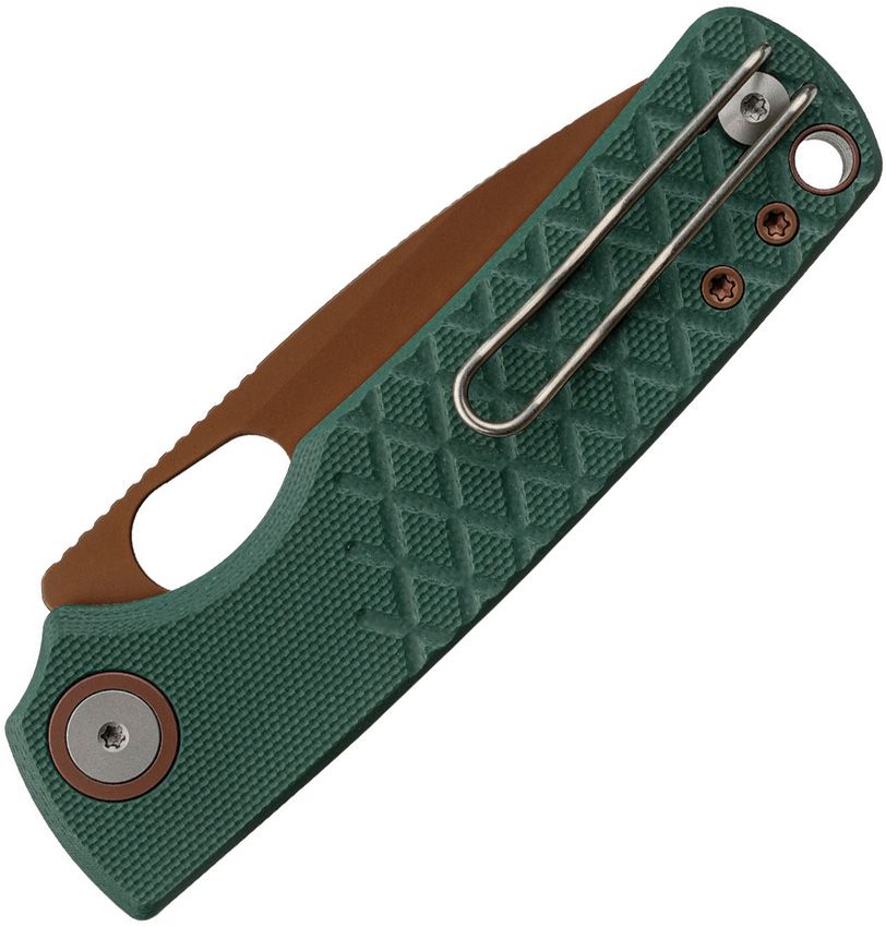 VOSTEED - Porcupine Top Linerlock - 14C28N Sandvik - Green G10 - 10
